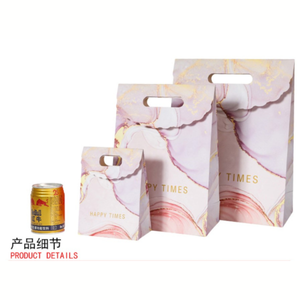 Paperbag Pembungkus Kado Tutup Atas Gift Bag Tas Hadiah Exclusive Happy Sweet Time Marble Ungu Premium - Image 3