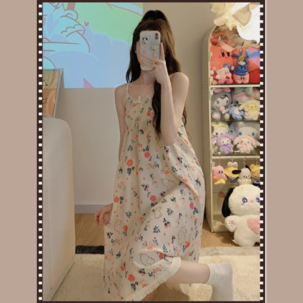 Bestie Baju Tidur Daster Tali Crinkle Import Wanita Model Dress Tanktop Motif Cantik Korean Style Premium - Image 6
