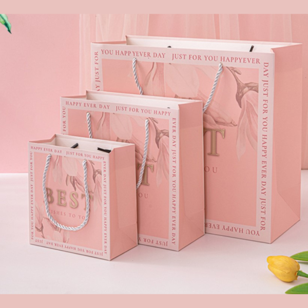 Bestie  Packaging Paperbag Paper Bag Kantongan Karton Hampers Kado Souvenir Bunga Cantik Best Wishes Premium - Image 5