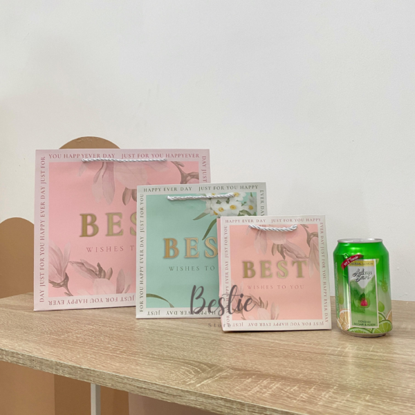 Bestie  Packaging Paperbag Paper Bag Kantongan Karton Hampers Kado Souvenir Bunga Cantik Best Wishes Premium - Image 6