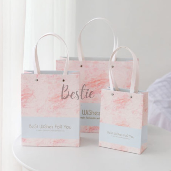 Bestie Paperbag Paper Bag Best Wishes Aesthetic Tas Kantong Karton Kado Hampers Cantik Premium PB12