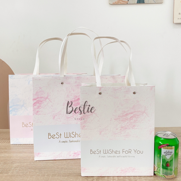 Bestie Paperbag Paper Bag Best Wishes Aesthetic Tas Kantong Karton Kado Hampers Cantik Premium PB12 - Image 4