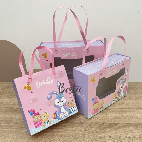 Gift Box Kotak Kado Hampers Goodie Bag Ulang Tahun Anak Transparan Duffy Stella Model Laci Tebal Import Premium - Image 7