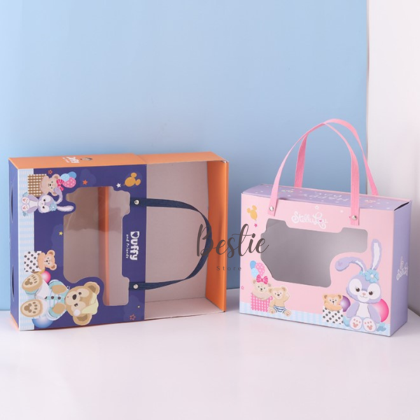Gift Box Kotak Kado Hampers Goodie Bag Ulang Tahun Anak Transparan Duffy Stella Model Laci Tebal Import Premium